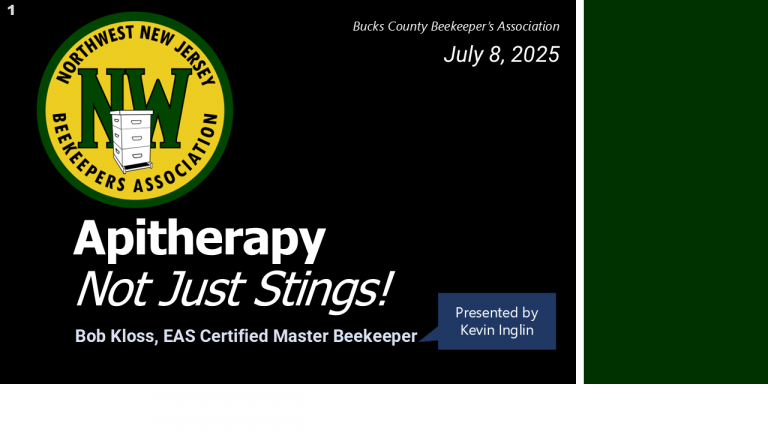 Apitherapy – More than just stings [Inglin]